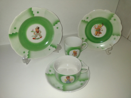 Jogo Infantil Vintage  5 Peças Porcelana Real  Mauá Crianças