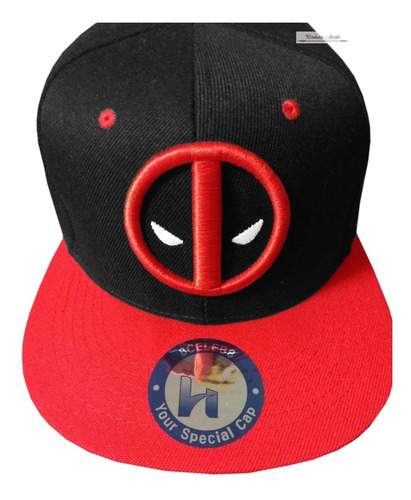 Deadpool Gorra Marvel Black&red Bordado 3d Dead Pool Gorra