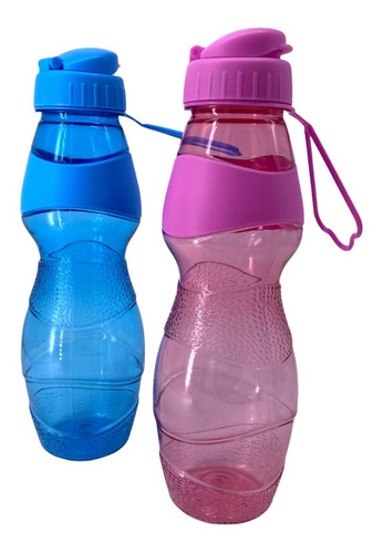 Botella Caramañola Plástica Con Agarradera 700ml Colores Sur