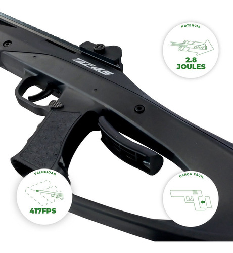 Imagen 4 de 11 de Rifle Asg Co2 Tac Bb Acero 4.5mm Semiauto A Gas