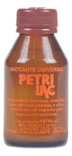 Mateante Universal 100cc Petrilac 142300 Mate  Mm Color Transparente