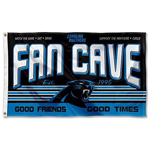 Carolina Panthers Fan Man Cave Banner Flag
