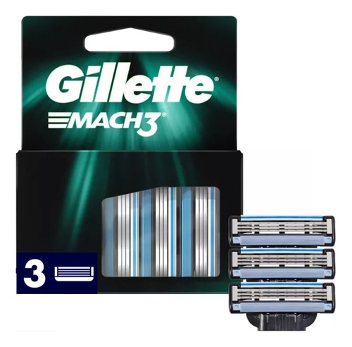 Cartuchos Para Afeitar Gillette Mach3 3 Unidades