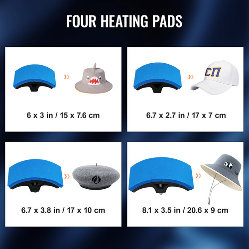Vevor Máquina Me Prensa De Calor Para Sombreros 4-en-1 Negro
