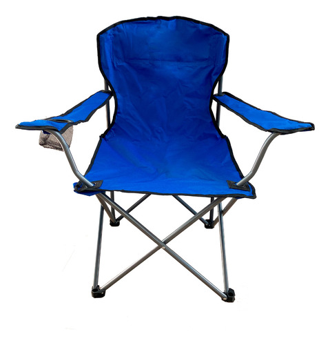 Silla Sillon Camping Director Plegable Porta Vaso Y Bolso Color Azul