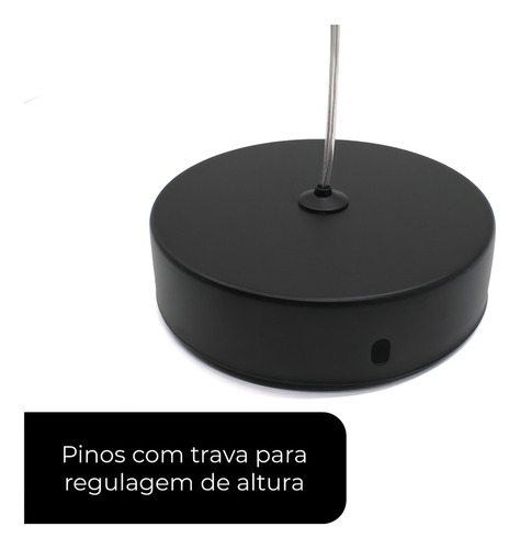 Luminária Pendente Teto Lustre Slim Led Anel Oval Preto 8018