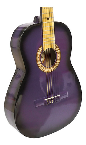 Guitarra Acústica Clásica Cerro Grande Cl1-morado Sombreado Color Violeta Orientación De La Mano Diestro