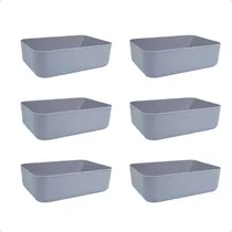 Comprar Set X6 Canastos Organizadores Chicos Cajas 26x18x8 Moderna