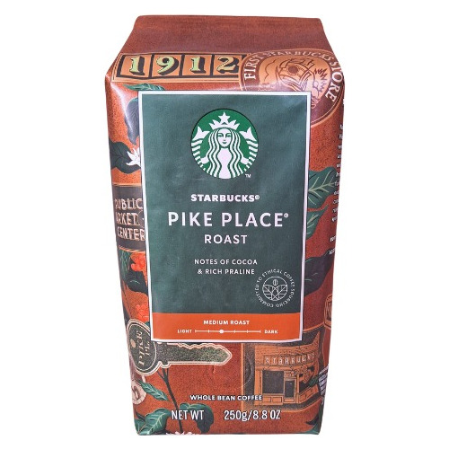 Cafés Starbucks Pike Place Em Grãos Ou Moído - Pct 250g