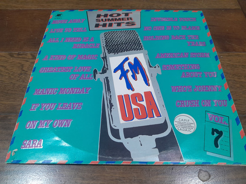 Lp Vinilo - Fm Usa Vol. 7 - Hot Summer Hits - Fm Usa - 1986