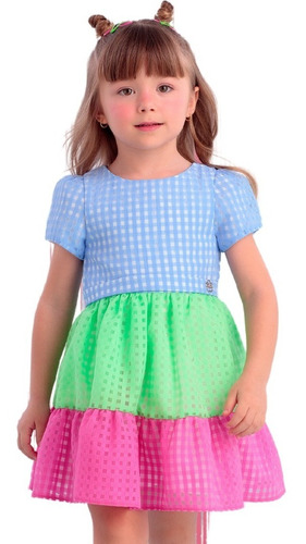 Vestido Infantil 3 Marias Inverno Mon Sucré Bloom 22242 B.e.