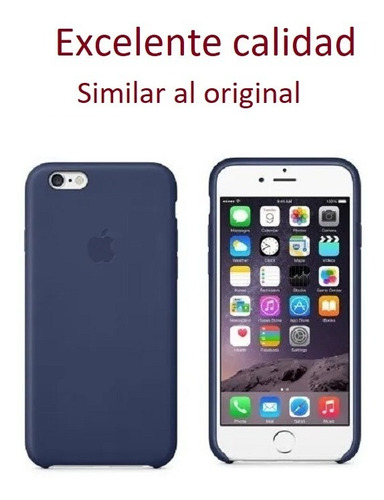 Funda Piel Para iPhone 6 Plus (leather Case) Azul Tipo Orig
