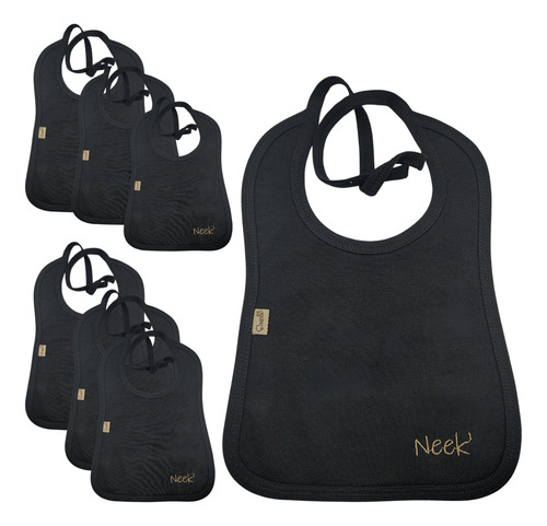 Set 12 Pz Babero Bebé Gde Algodón Impermeable Plastificado
