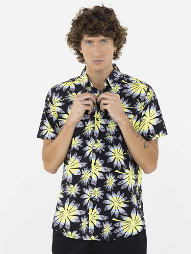 Camisa Fuji Leaf Short Sleeve Shirt Hombre Multicolor Volcom