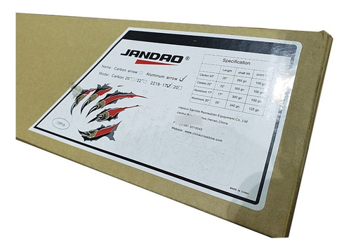 Imagen 3 de 3 de Pack 10 Flechas 20' Aluminio P/intercambiable Jandao