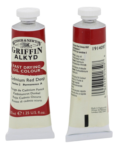 Oleo Winsor & Newton Griffin Alkyd 37ml Cadmium Red Deep