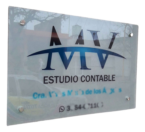 Placa Vidrio Rotulada Profesionales 40x60 Carteles Rotulada