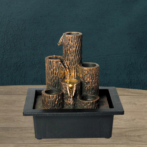Fonte De Mesa De Coluna Em Camadas Para Relaxamento Com Mini