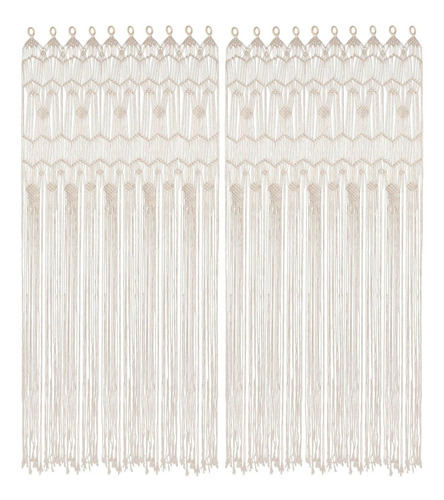 Osunnus Cortina Bohemia De Macramé Para Ventana, Cortina Div