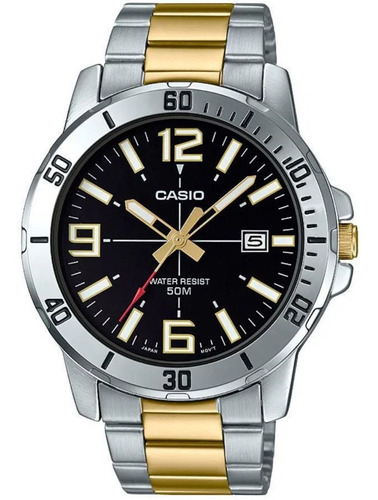 Reloj Casio Mtp Vd01sg Dorado Combinado Fechador Sumergible