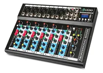 Comprar Vedo Mesa de som VDA107L Profissional Mixer digital profissional de 7 Canais Bluetooth USB MP3 110u002F220V 48V Phantom Power para produção musical webcasting karaokê