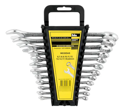 Jogo Chave Combinada Eda 12 Peças 6 A 22mm 0gw Hobby