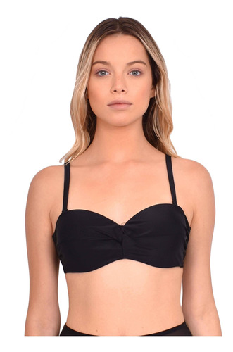 Bikini Tiras Removibles Strapless Color Negro