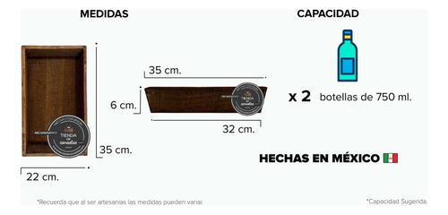 Set De 12 Cajas De Madera Tipo Charola Braun Para Regalo
