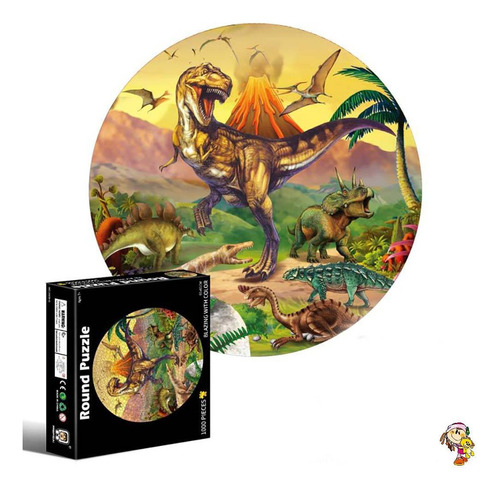 Rompecabezas Round Puzzle 1000 Pzas Circular Dinosaurios