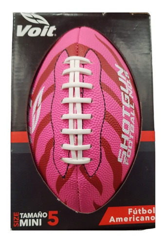 Balon Futbol Americano Rosa Rojo Voit Football Tamaño 5 Mini Diseño Rosa A Rayas