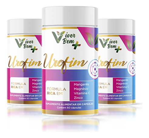Kit 3 Urofim: Cranberry + Semente De Uva - Viver Bem Mais