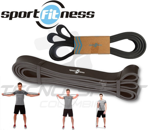 Imagen 5 de 10 de Kit 3 Pzs Banda Poder Elástica Sportfitness Tonificacion Gym