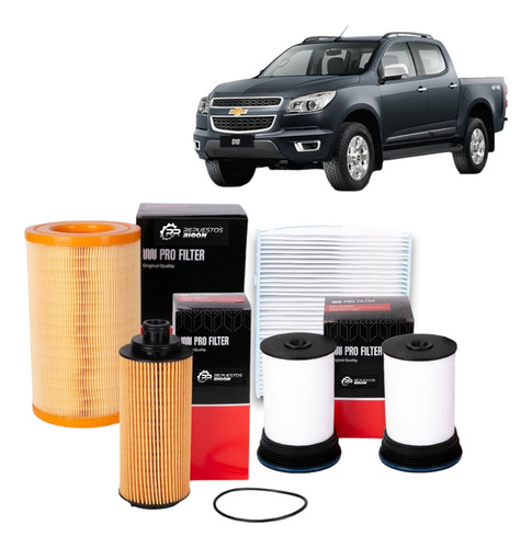 Kit Filtros S10 Duramax 2012 2013 2014 2015 2016 2017 2018