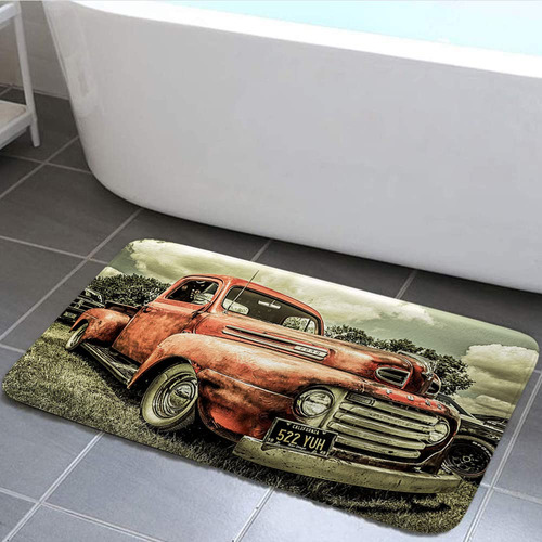 Alfombra Baño Antigua Para Automovil Cocina Ducha Puerta 17