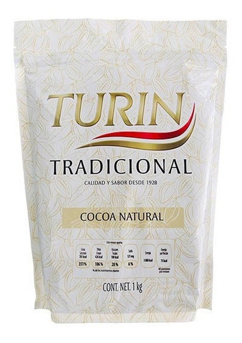 Chocolate Tradicional Cocoa Natural Turin 1 Kg 