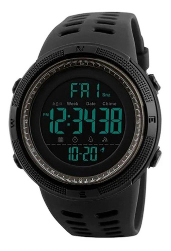 Reloj Negro Deportivo Todo Terreno Correr Nadar  -20 %off