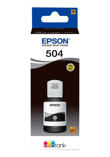 Tinta Epson T504 Ecotank  Negro- 127ml Original 