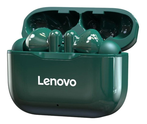 Imagen 2 de 3 de Audífonos in-ear inalámbricos Lenovo LivePods LP1 verde