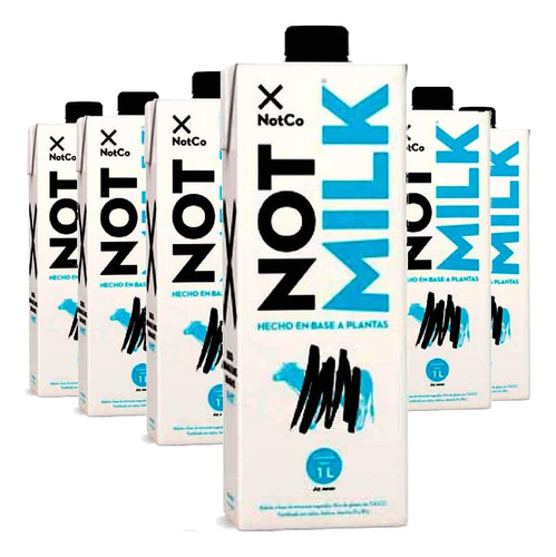Imagem 1 de 4 de 6x Leite Vegetal Not Milk Semi Desnatado 1l