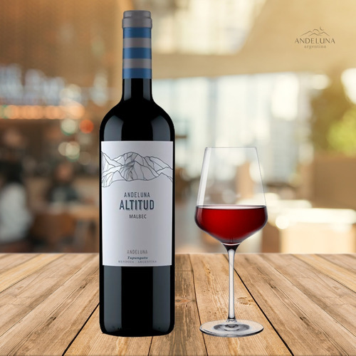 Imagen 5 de 5 de Vino Andeluna Altitud Malbec 750ml X6 Unidades