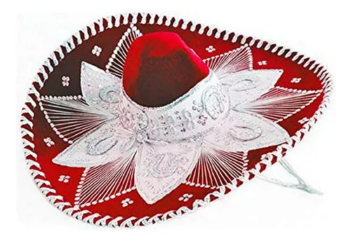 Sombrero De Mariachi En Rojo Y Blanco