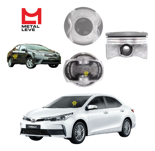 Pistão Com Anéis Std Toyota Corolla 1.8 16v Flex 2014 A 2022