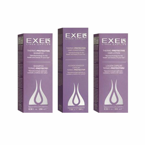 Kit Exel Termoprotección Shampoo + Acondicionador + Loción