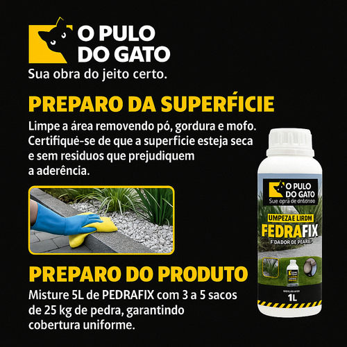 Fixador De Pedras Soltas 1l -pulo Dogato Pedra Fix Argamassa
