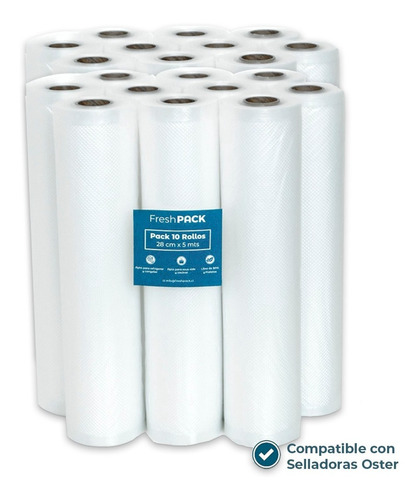 20 Rollos Sellado - Empacado Al Vacio 28cm X 5mt - Freshpack