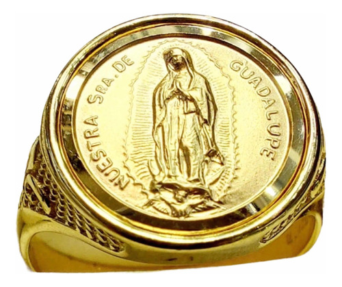 Anillo Virgen Guadalupe Oro 10 K.+ Obsequio