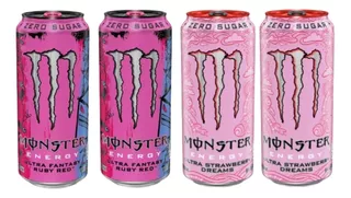 Bebida Energetica Monster Energy- 4 Pack Variedad De Sabores
