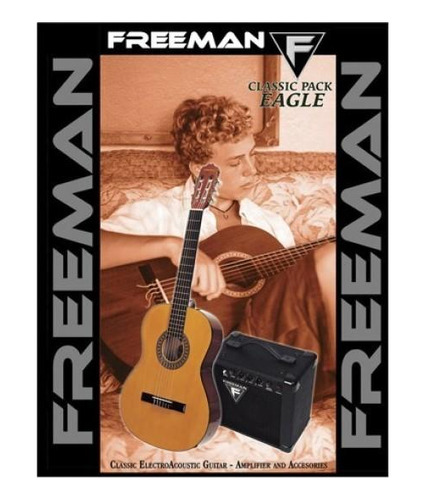 Pack De Guitarra Electroacústica Freeman Classic Eagle