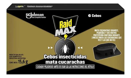 Cebos Mata Cucarachas 6u 15.6g Raid Max