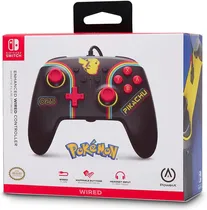 Comprar Control Alambrico Nintendo Switch Pikachu Arcade Cable 3m